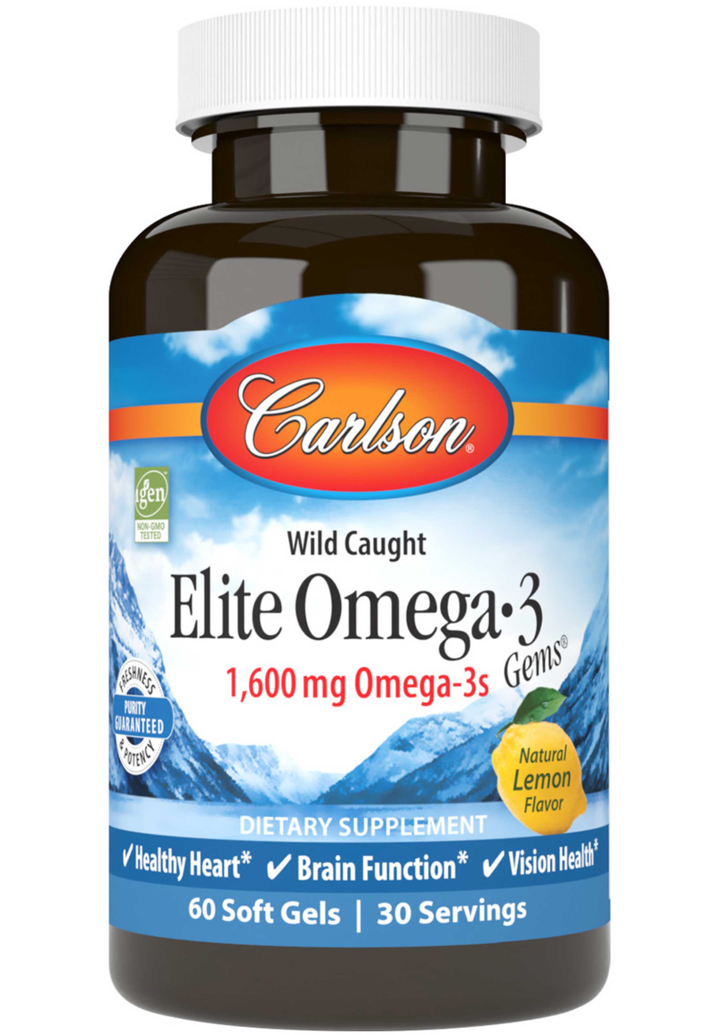 Carlson Labs Elite Omega-3 Gems 1,600 mg Omega-3s