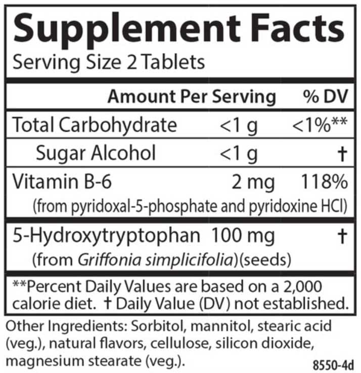 Carlson Labs Healthy Mood 5-HTP Elite Ingredients