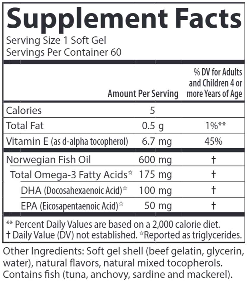 Carlson Labs Kid's Chewable DHA Ingredients