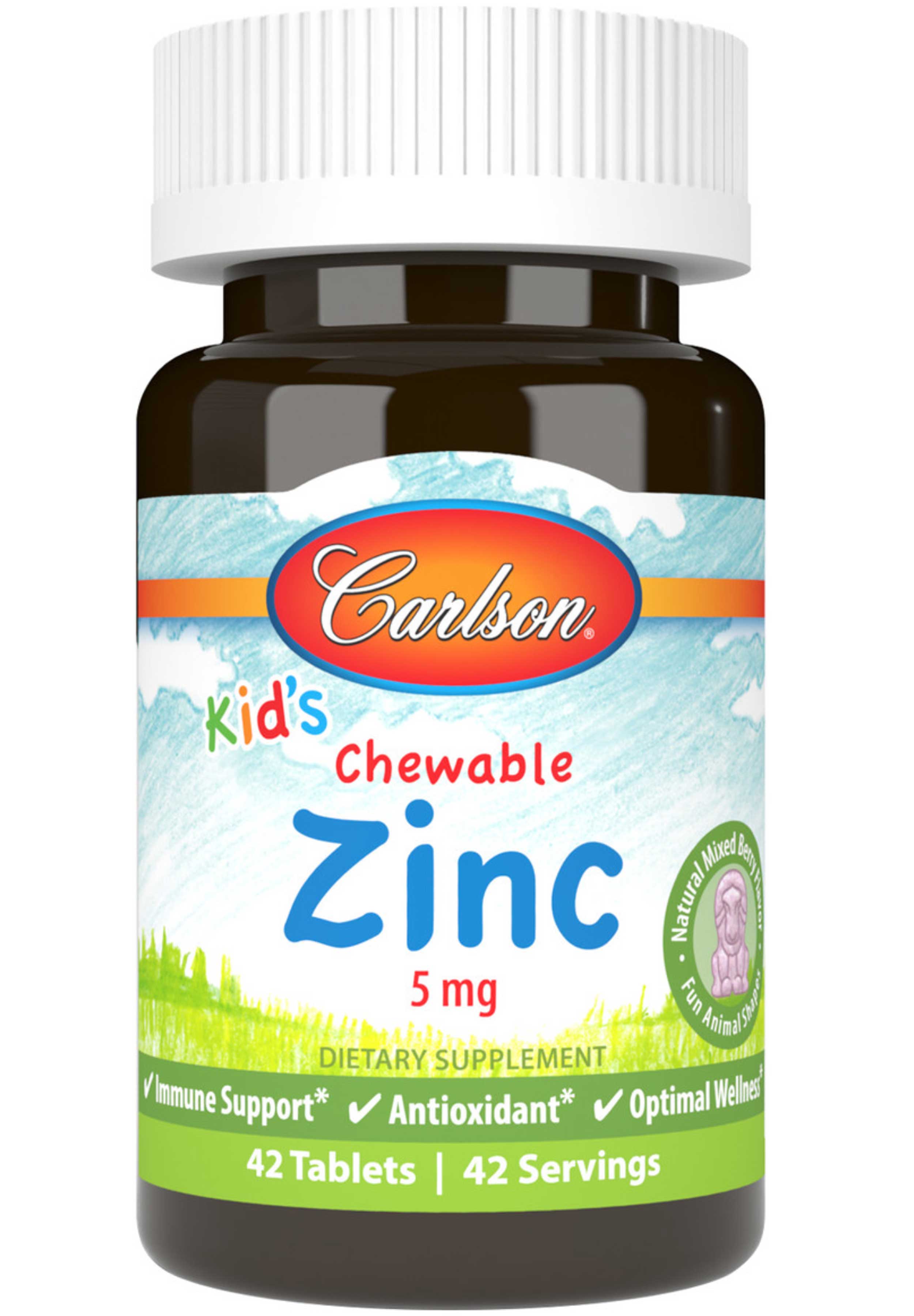Carlson Labs Kid's Chewable Zinc 5 mg