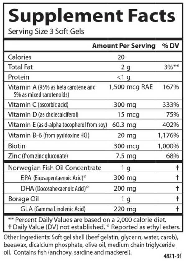 Carlson Labs Moistur-Eyes Ingredients