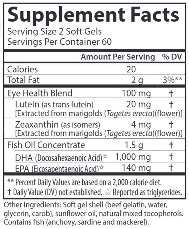Carlson Labs Right for® the Macula Ingredients