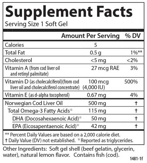 Carlson Labs Solar D Gems® 4000 IU (100 mcg) Ingredients