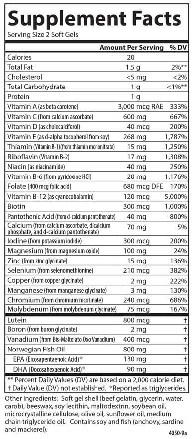 Carlson Labs Super 2 Daily® Ingredients