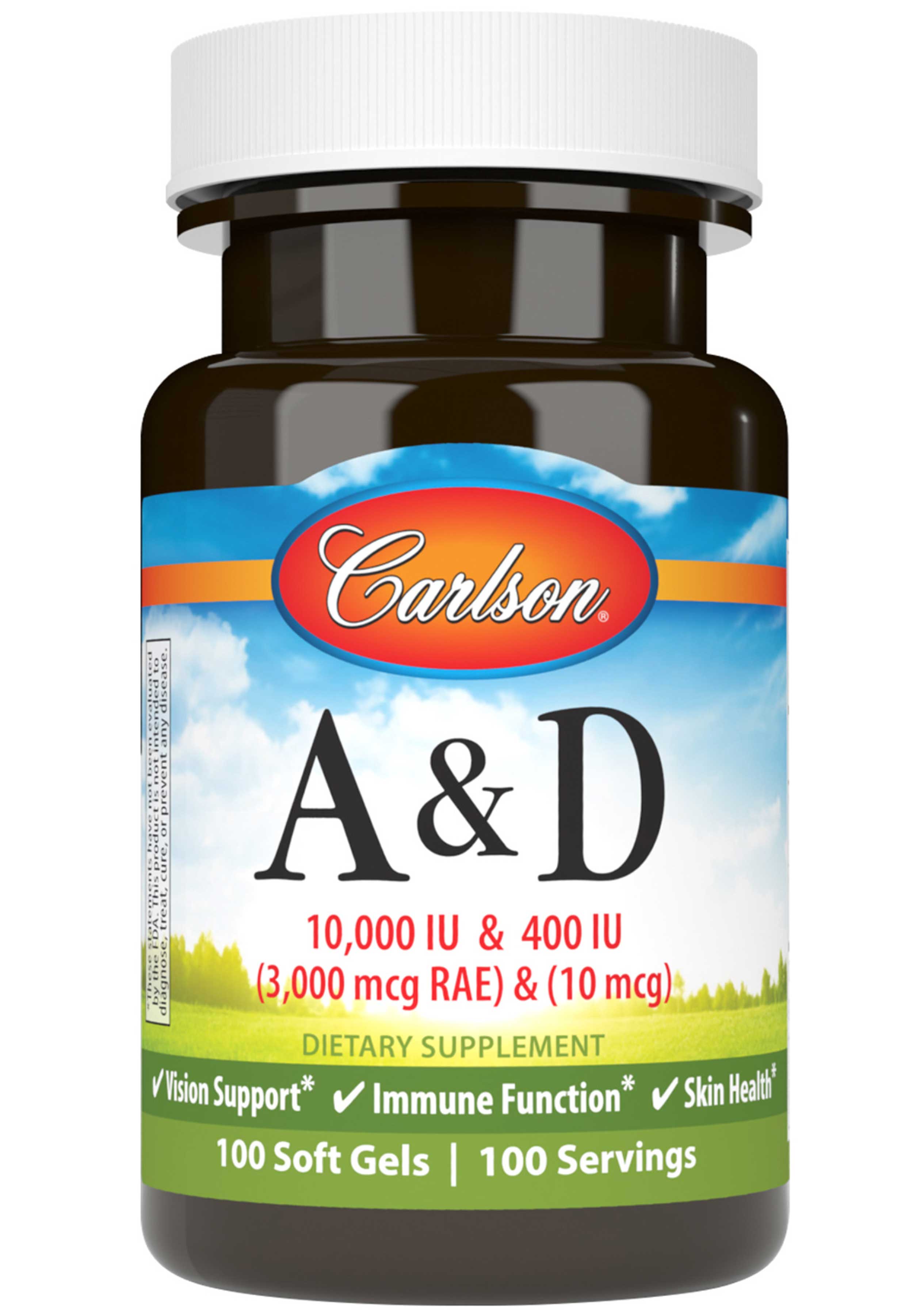 Carlson Labs Vitamin A & D 10,000 IU & 400 IU