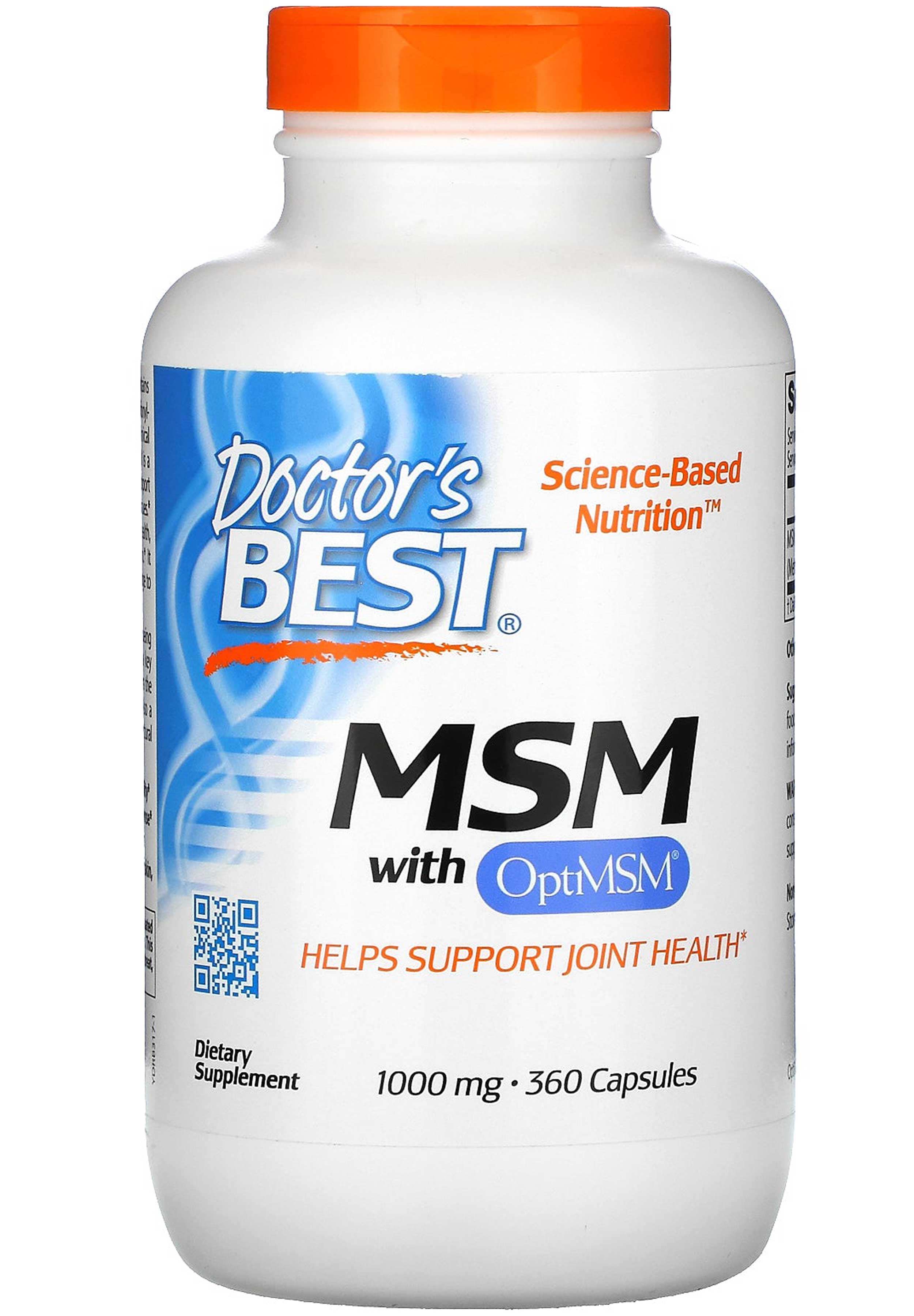 Doctor's Best MSM with OptiMSM 1000 mg, Capsules