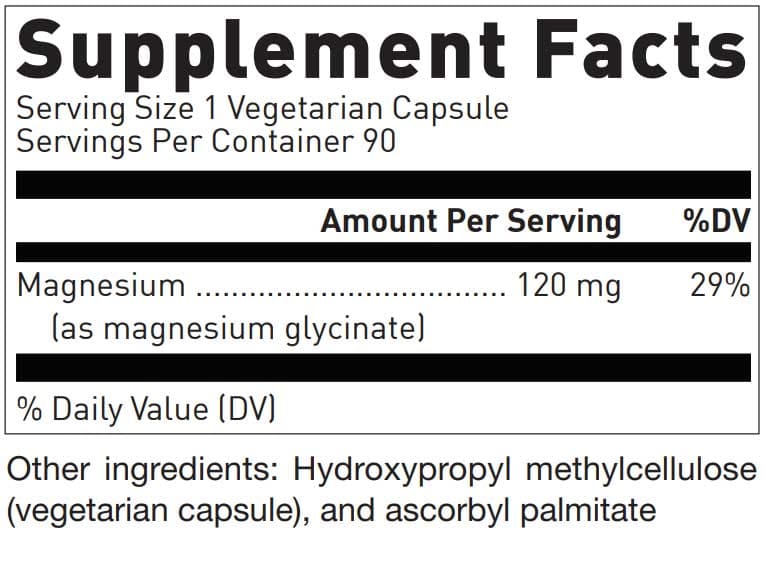 Douglas Laboratories Klean Magnesium Ingredients