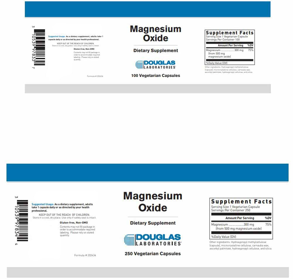 Douglas Laboratories Magnesium Oxide Label