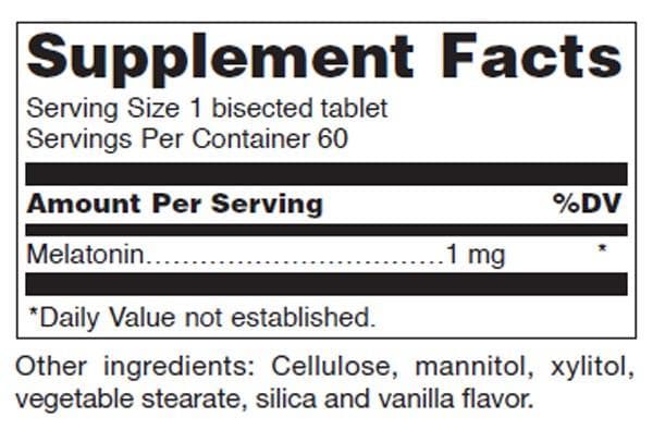Douglas Laboratories Melatonin (1mg) Ingredients