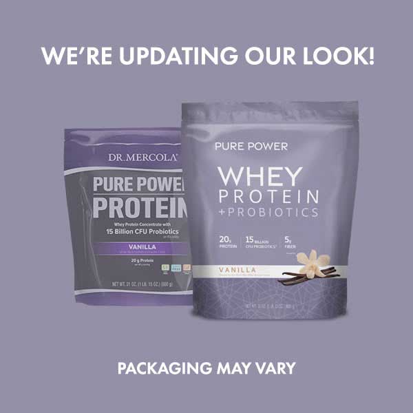 Dr. Mercola Pure Power Whey Protein + Probiotics Vanilla Label