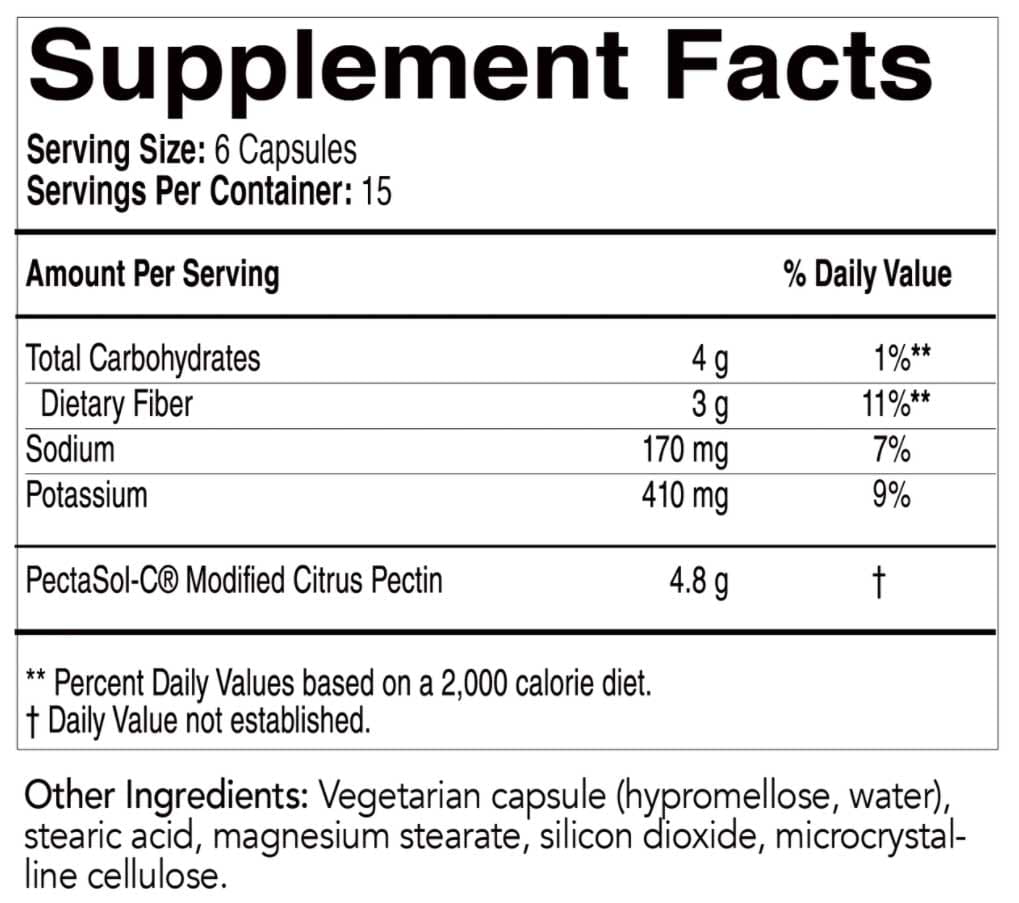 EcoNugenics PectaSol Capsules Ingredients