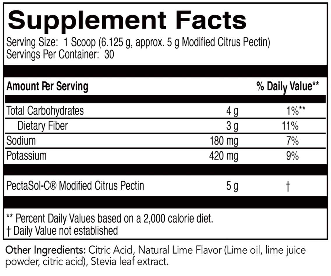 EcoNugenics PectaSol Powder Ingredients