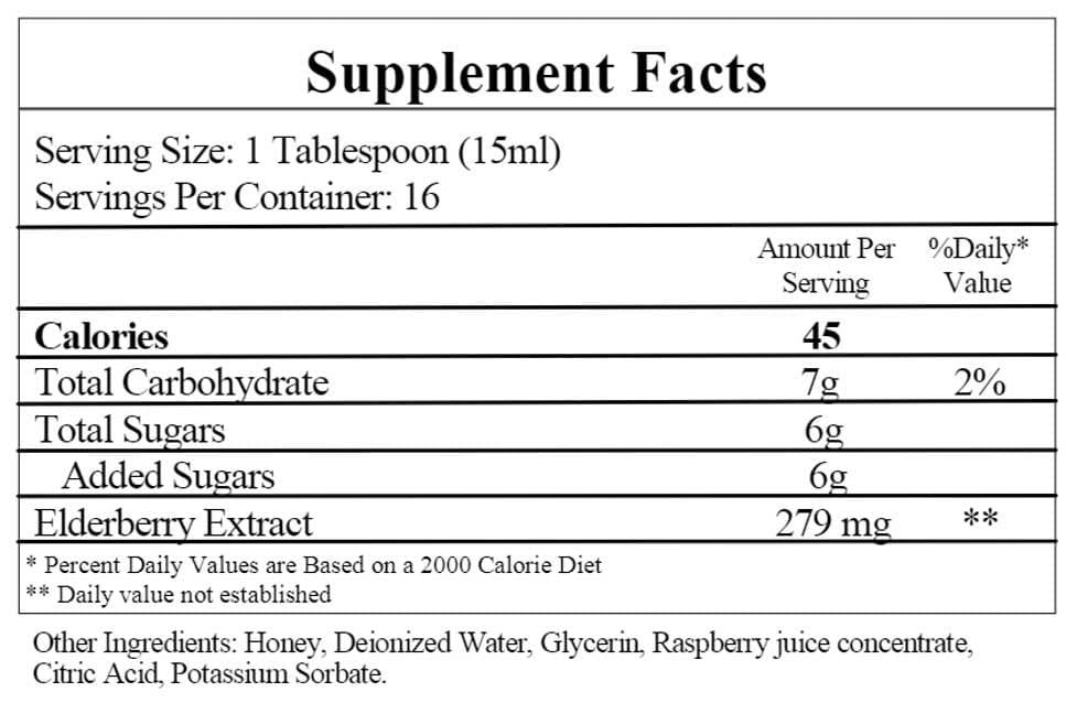 Ecological Formulas/Cardiovascular Research Black Elderberry Extract Ingredients