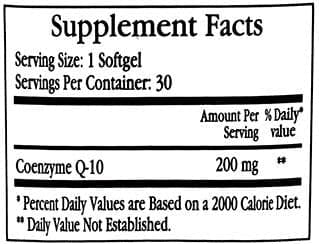Ecological Formulas/Cardiovascular Research Co-Enzyme Q10 200 mg Ingredients