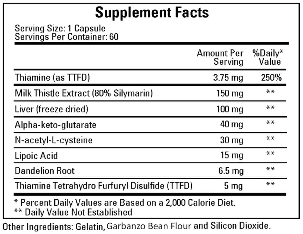Ecological Formulas/Cardiovascular Research Hepagen Ingredients