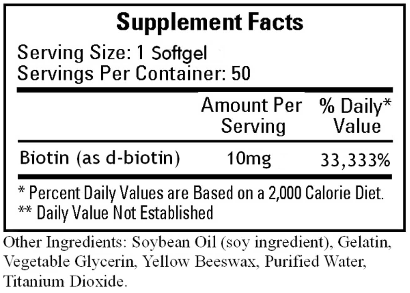 Ecological Formulas/Cardiovascular Research Megabiotin Ingredients