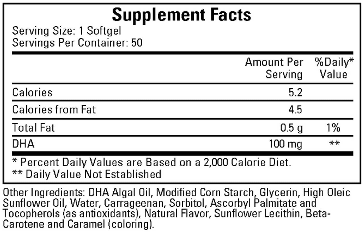 Ecological Formulas/Cardiovascular Research Neuromins DHA Ingredients