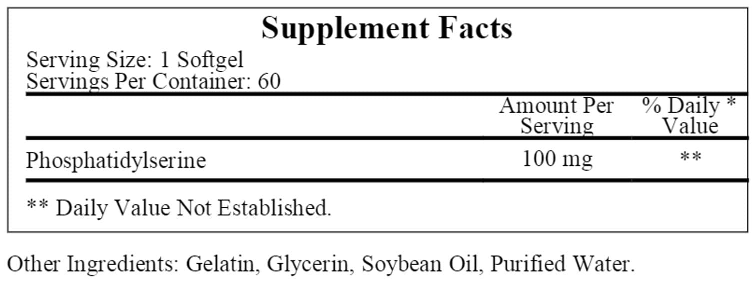 Ecological Formulas/Cardiovascular Research Phosphatidylserine Ingredients