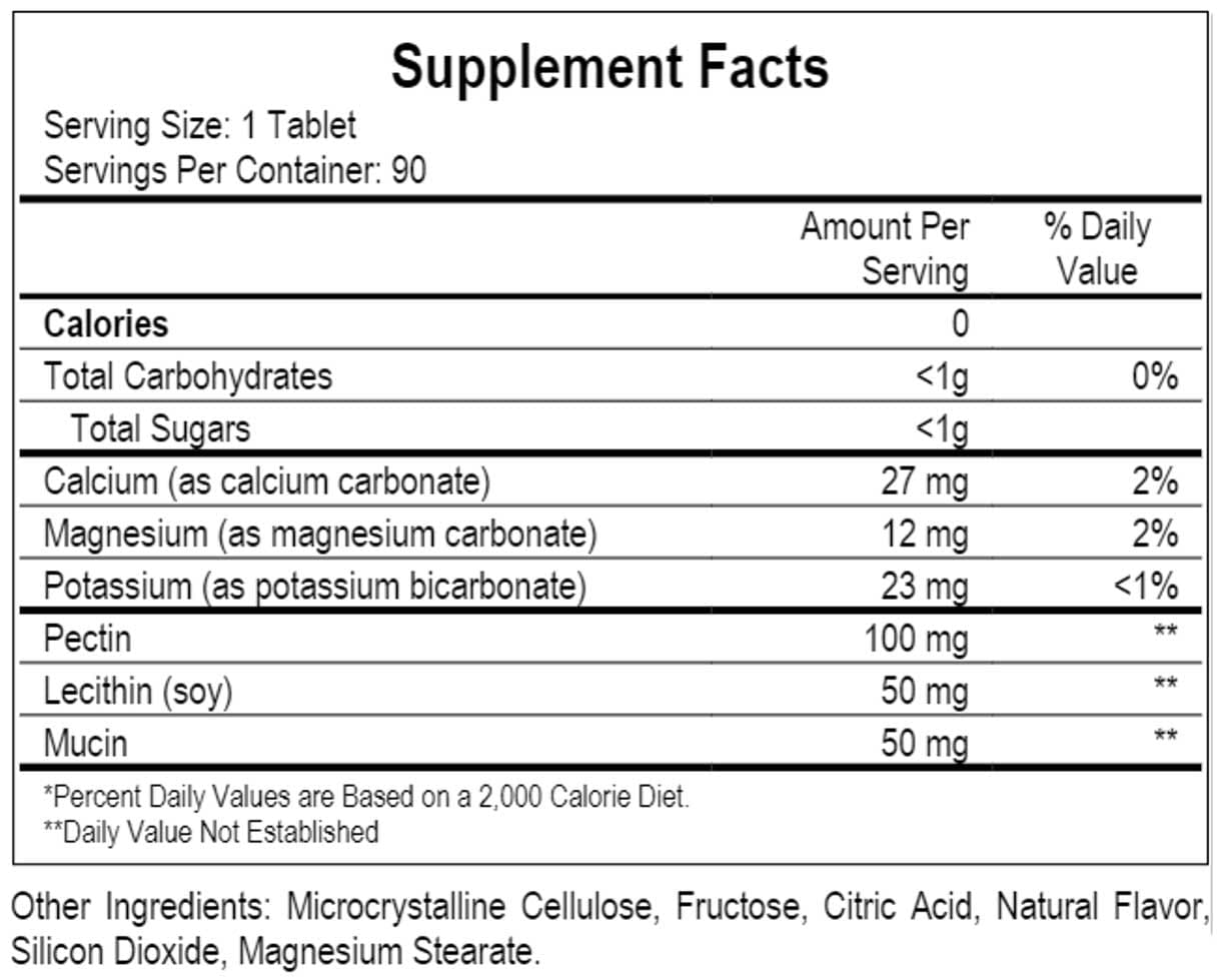Ecological Formulas/Cardiovascular Research Refluxin Ingredients