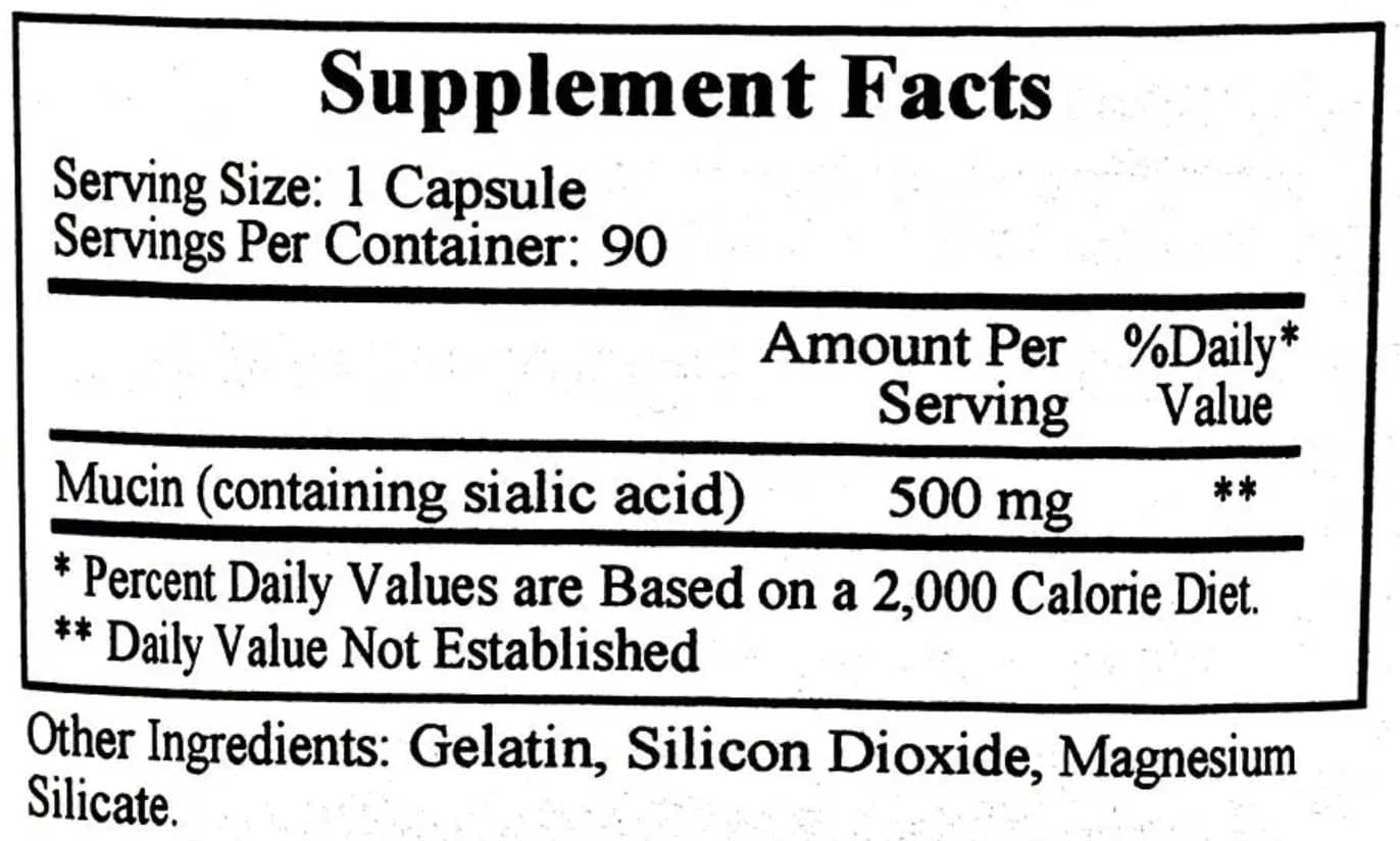 Ecological Formulas/Cardiovascular Research Sialex Ingredients