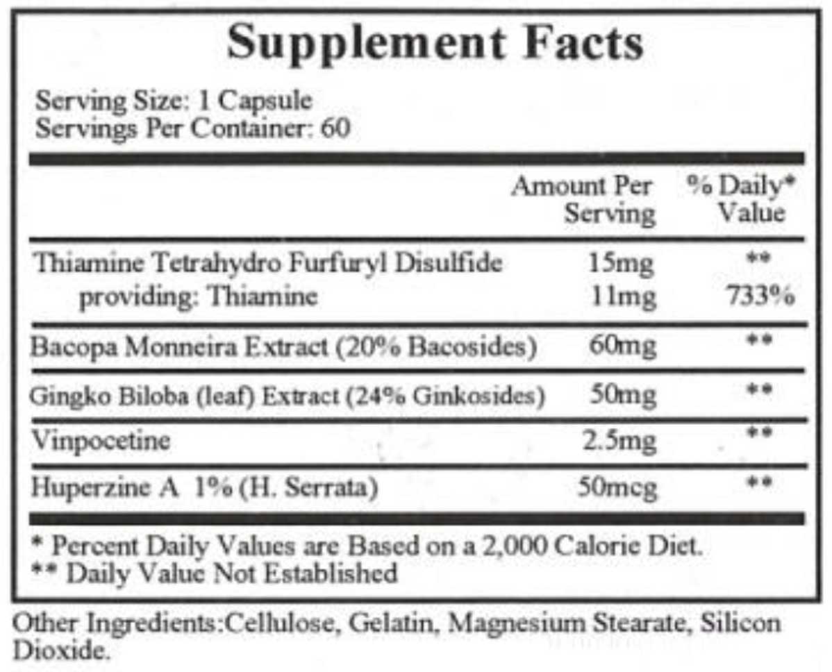 Ecological Formulas/Cardiovascular Research Synaptin Ingredients