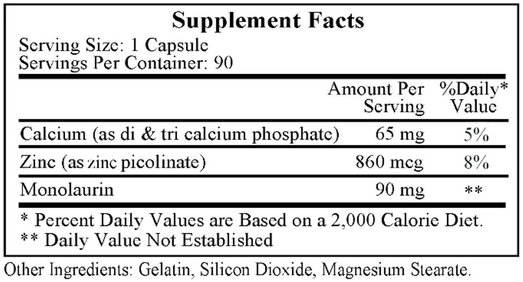 Ecological Formulas/Cardiovascular Research Viricidin Ingredients