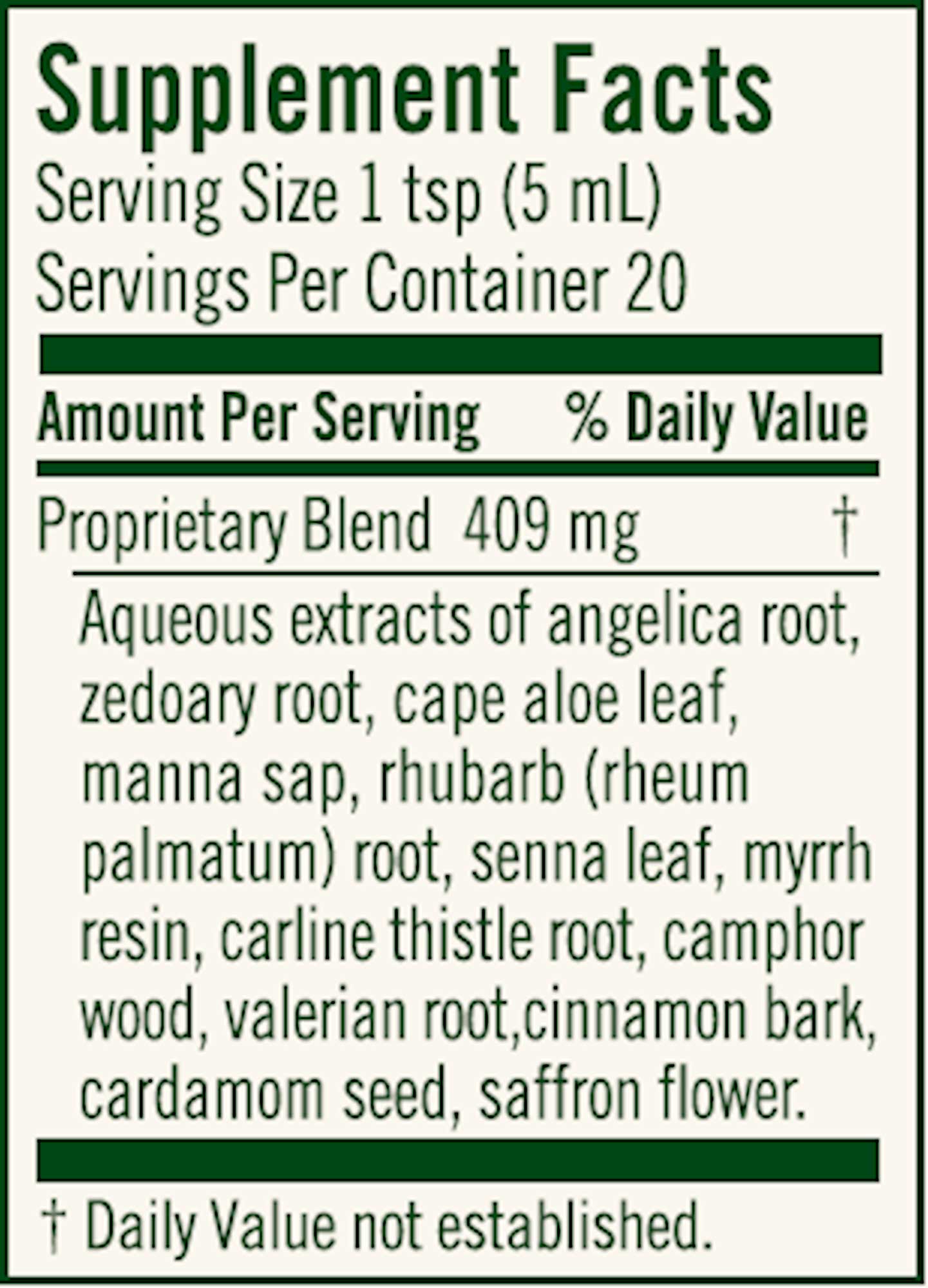 Flora Swedish Bitters Non-Alcohol (Alcohol-Free) Ingredients
