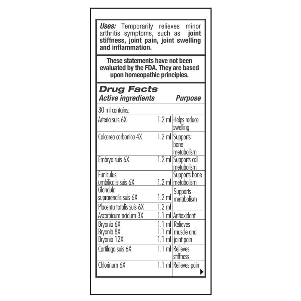 GUNA Biotherapeutics GUNA-Arthro Relief Ingredients