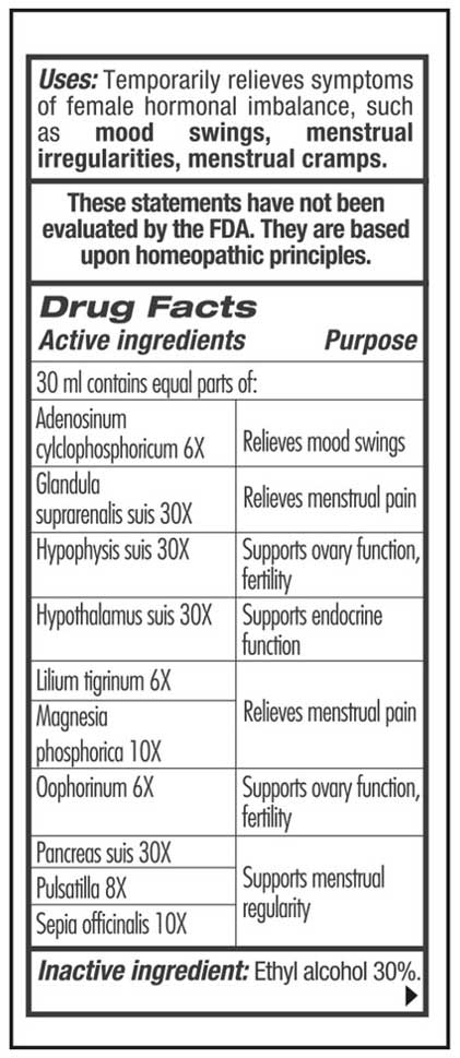 GUNA Biotherapeutics GUNA Female Balance Ingredients 