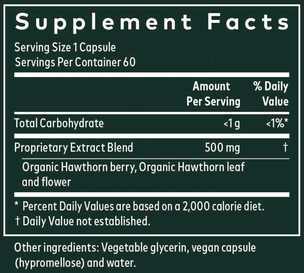 Gaia Herbs Hawthorn Supreme Capsules Ingredients