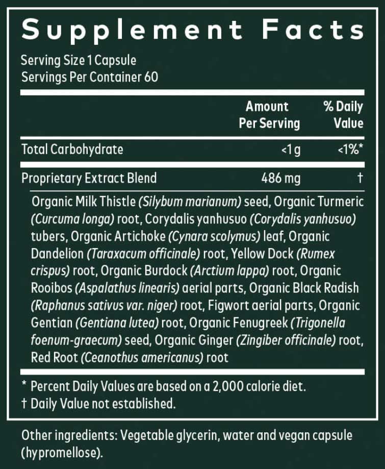 Gaia Herbs Liver Cleanse Ingredients