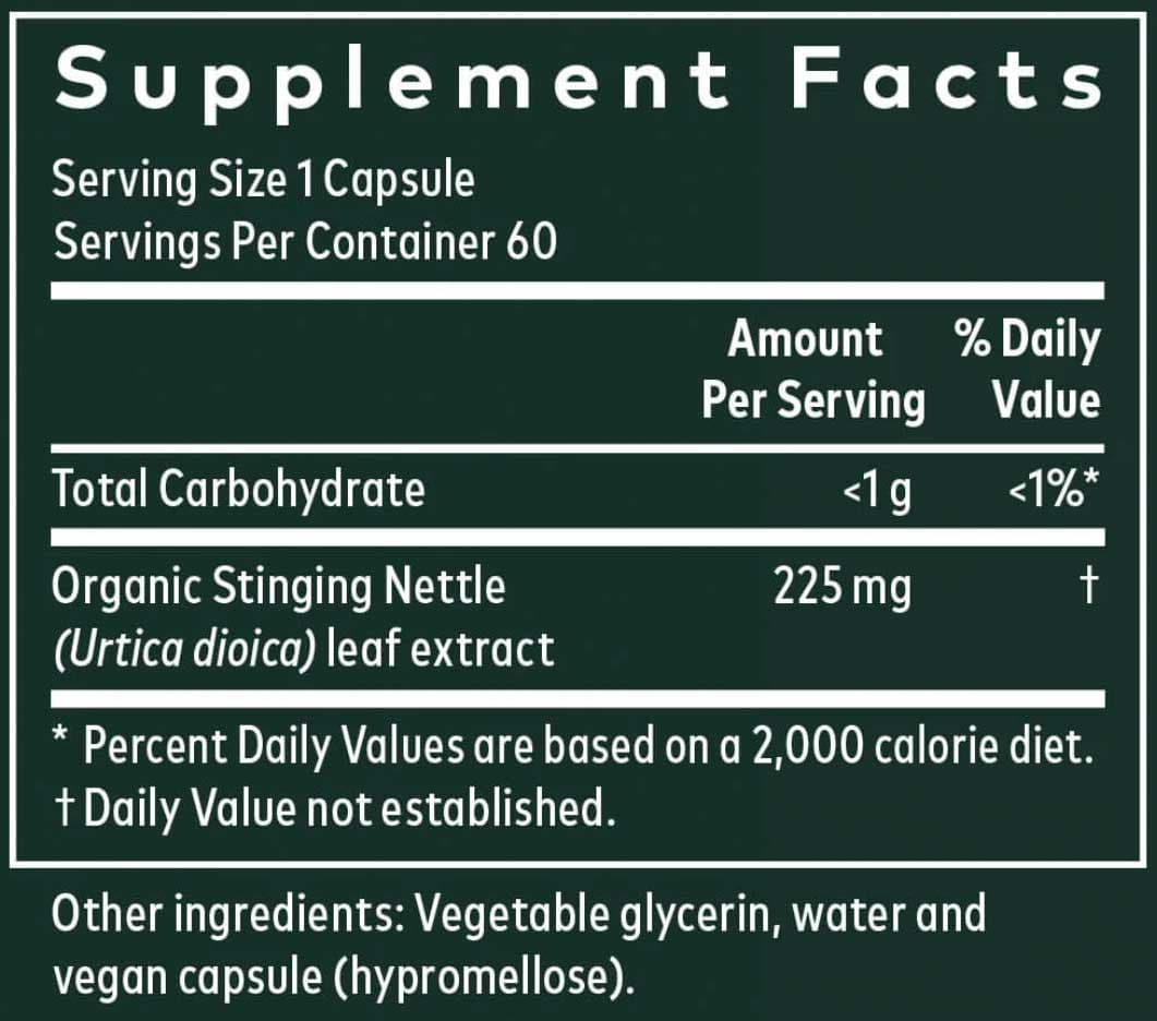 Gaia Herbs Nettle Leaf Capsules Ingredients