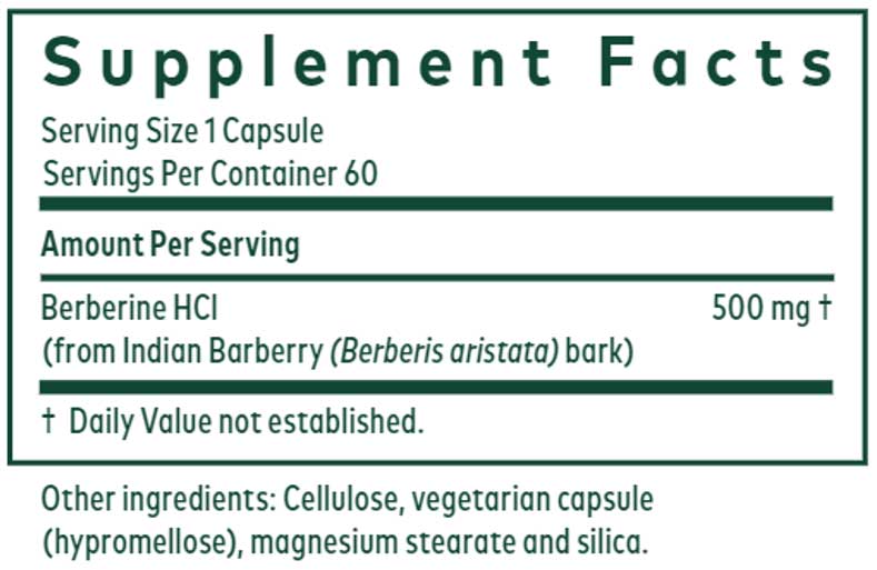 Gaia Herbs Professional Solutions Berberine Metabolic Ingredients