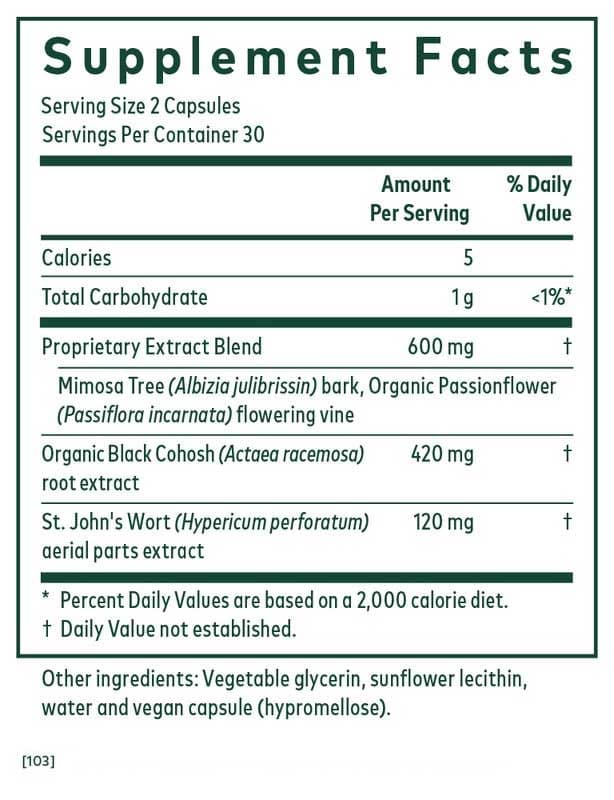 Gaia Herbs Professional Solutions Female Hormone Formula PM (Formerly Female Hormone Support PM) Ingredients