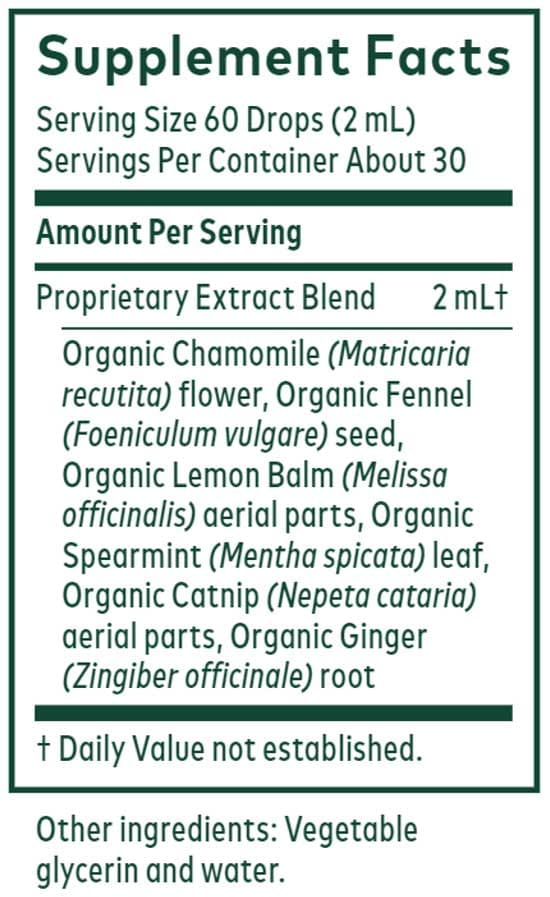 Gaia Herbs Professional Solutions Gastric Stress Formula (Formerly GI Feel Good) Ingredients