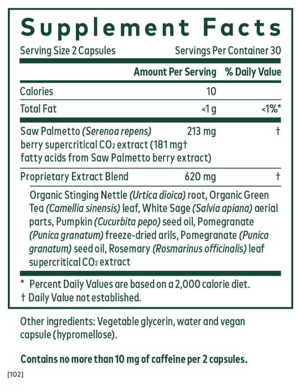 Gaia Herbs Professional Solutions Prostate Formula (Formerly Prostate Support) Ingredients