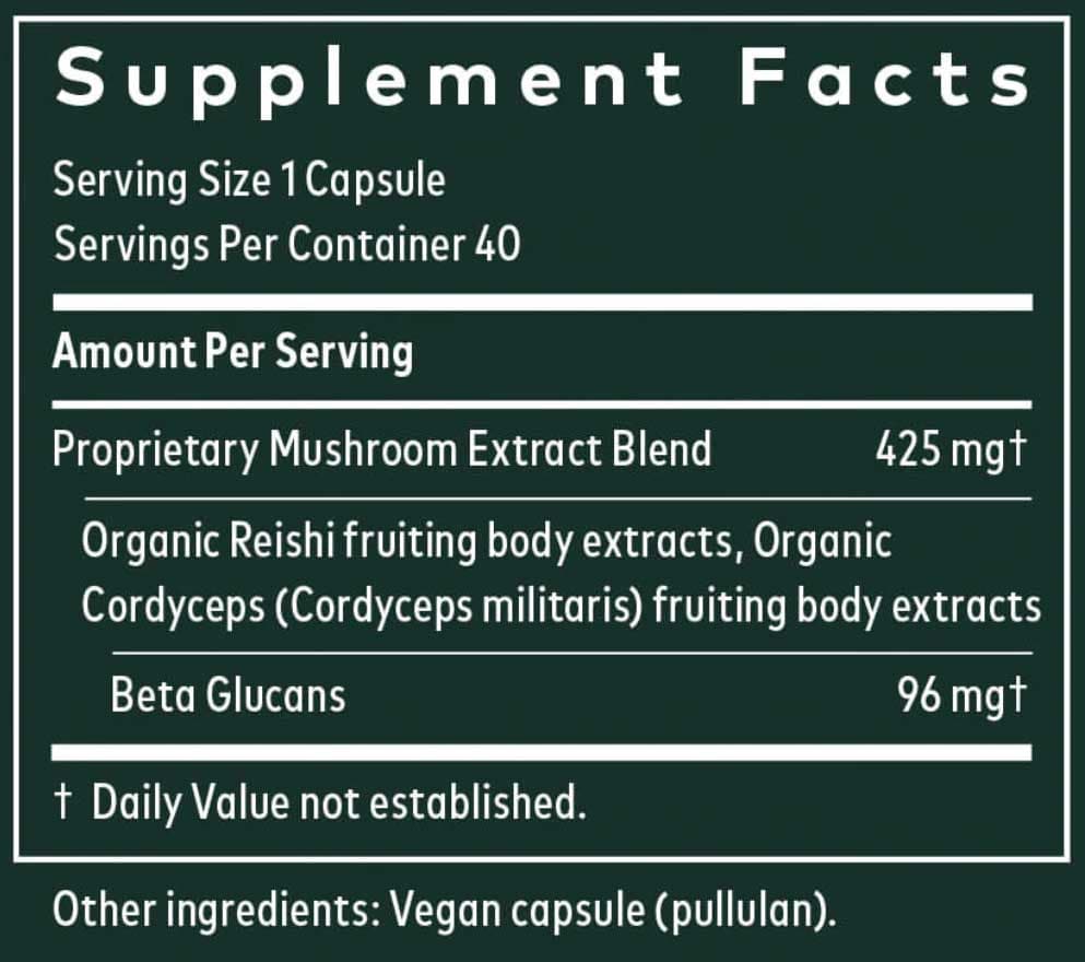 Gaia Herbs Respiratory Mushroom Blend Ingredients