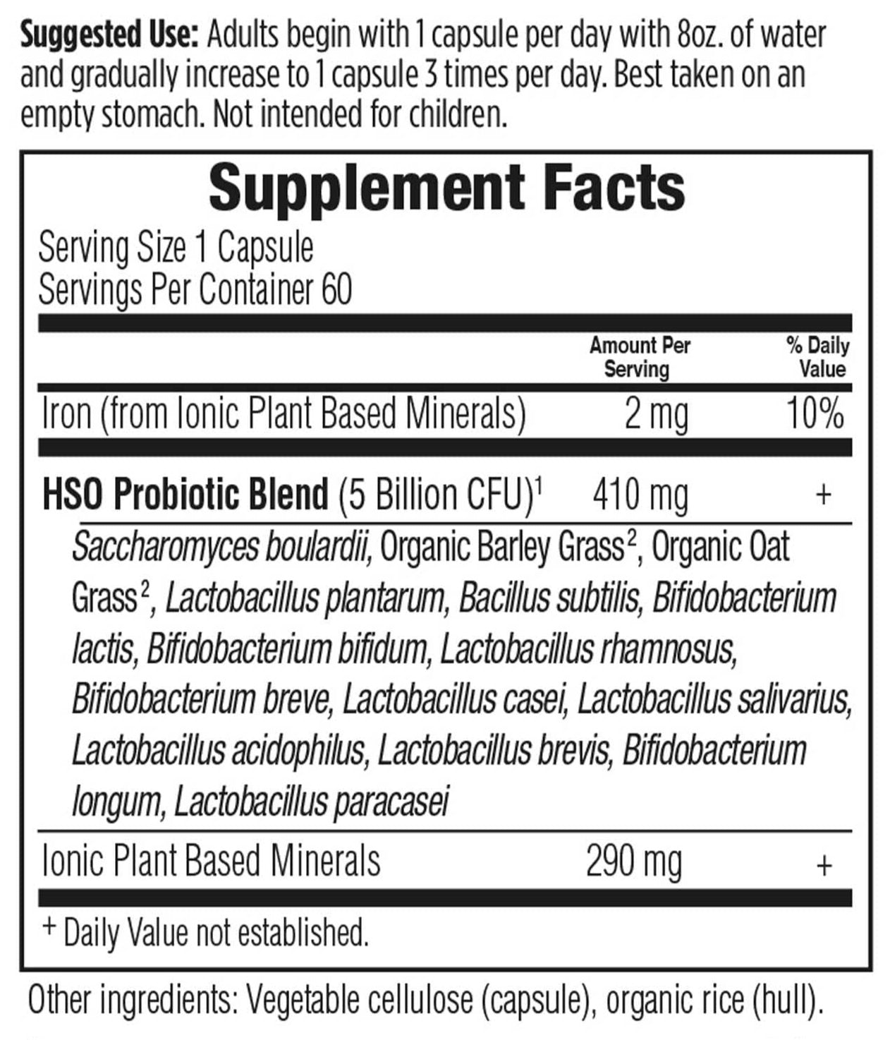 Garden of Life Primal Defense ULTRA Ingredients