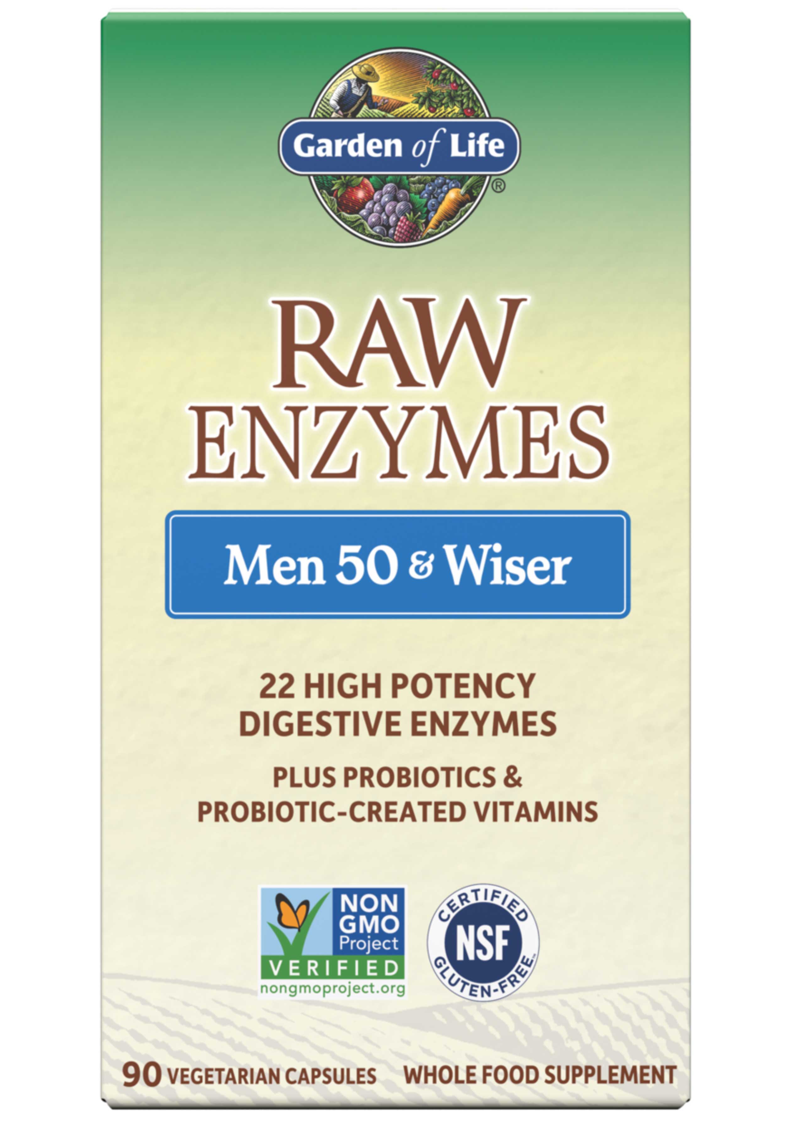 Garden of Life RAW Enzymes Men 50 & Wiser