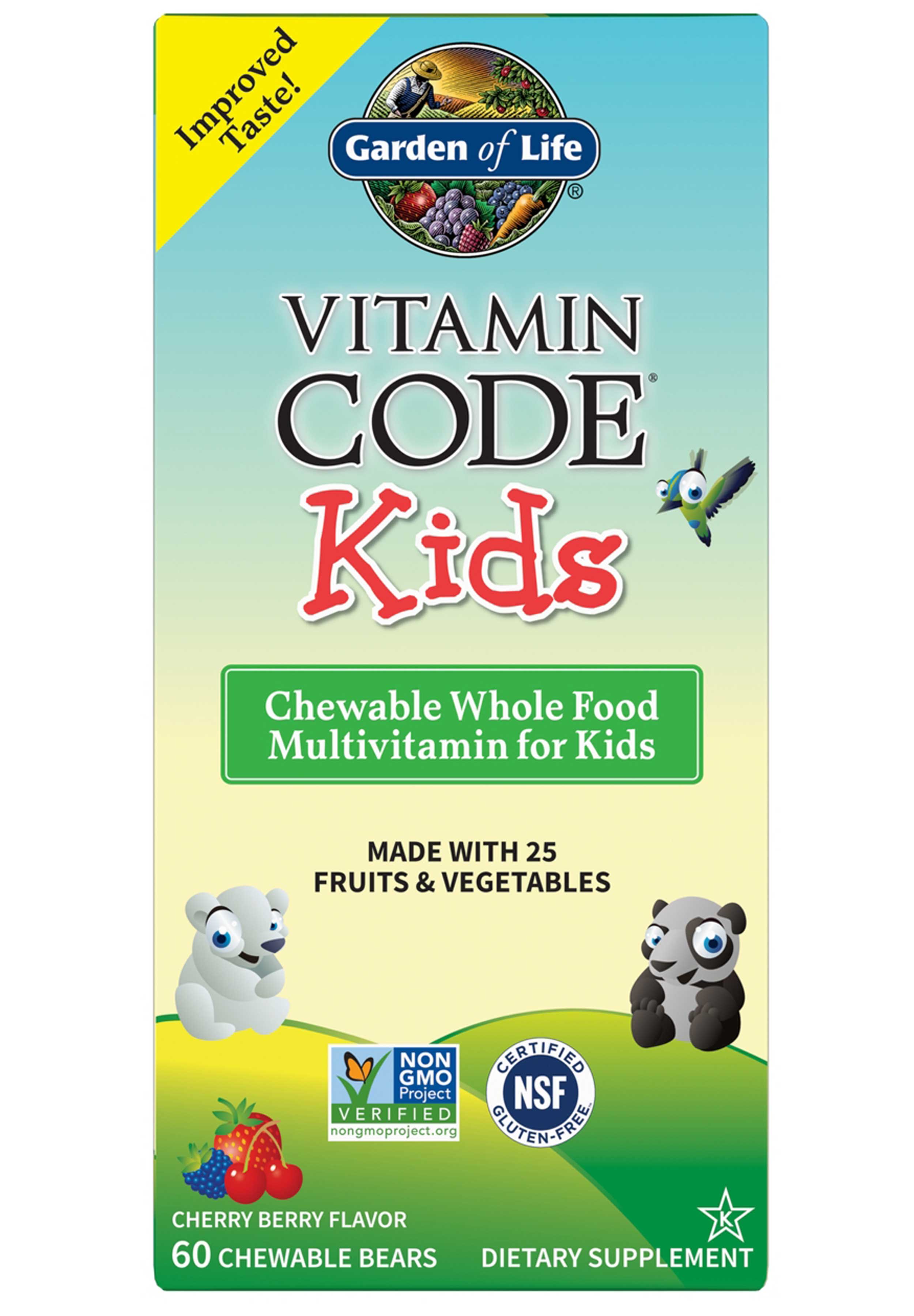Garden of Life Vitamin Code Kids Chewable Multivitamin