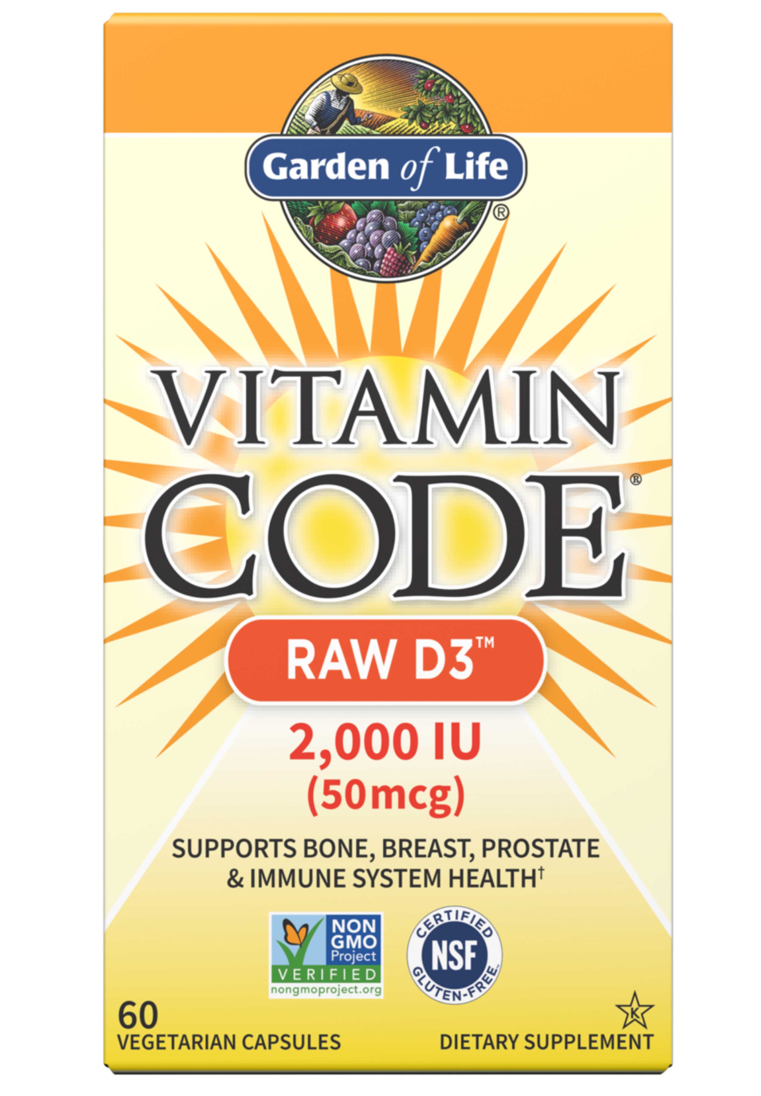 Garden of Life Vitamin Code RAW D3 2,000 IU