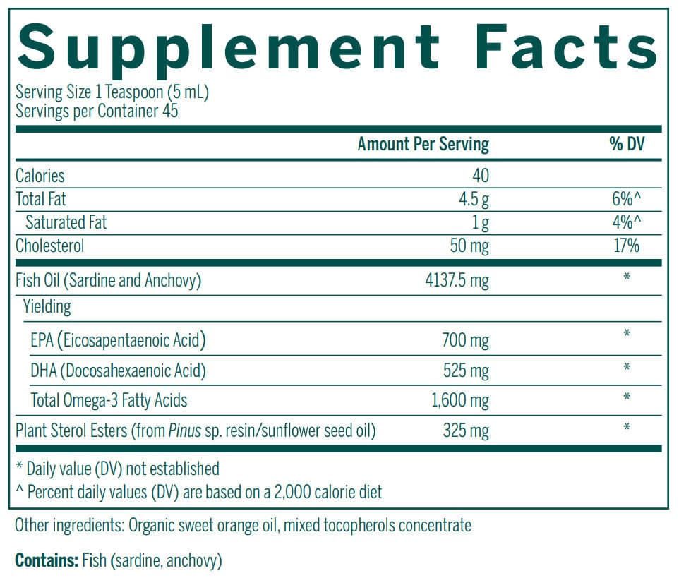 Genestra Brands Super EFA Liquid Plus Ingredients