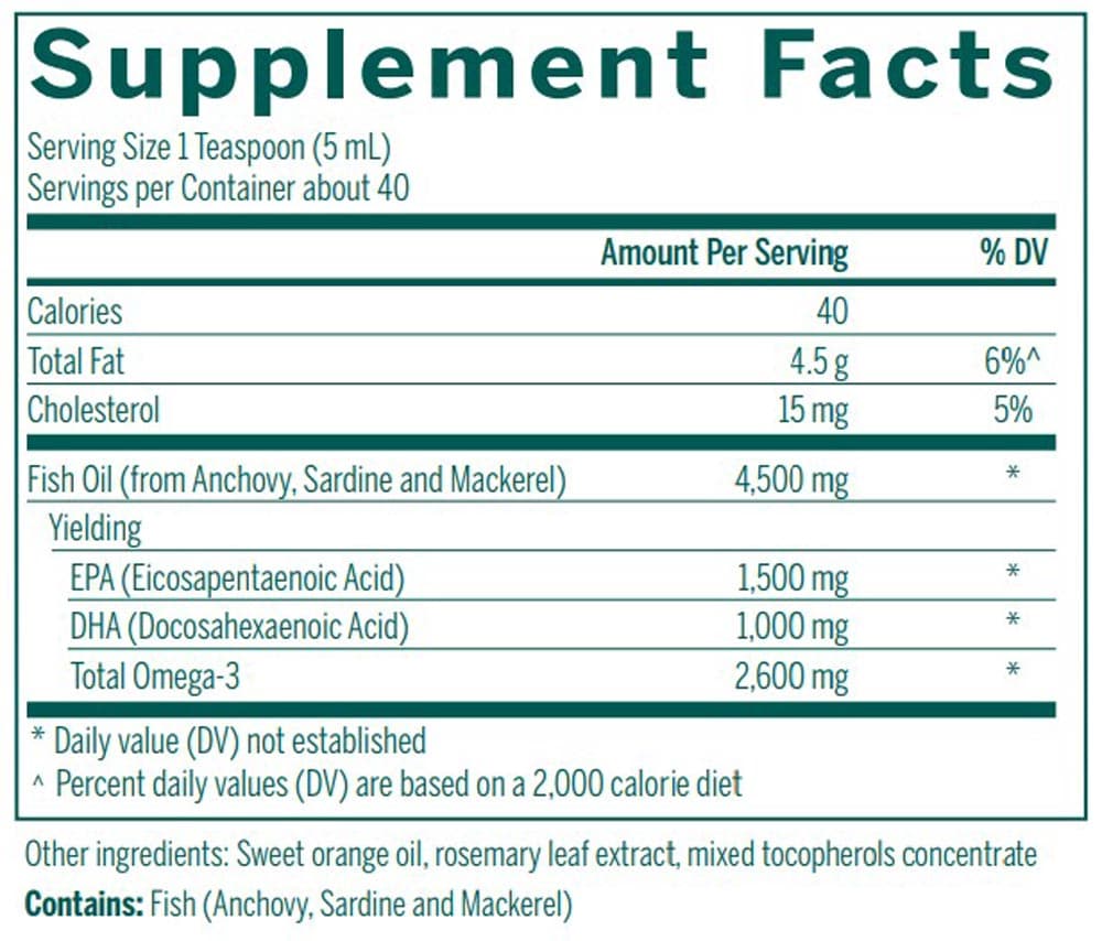 Genestra Brands Super EFA Forte Liquid Ingredients