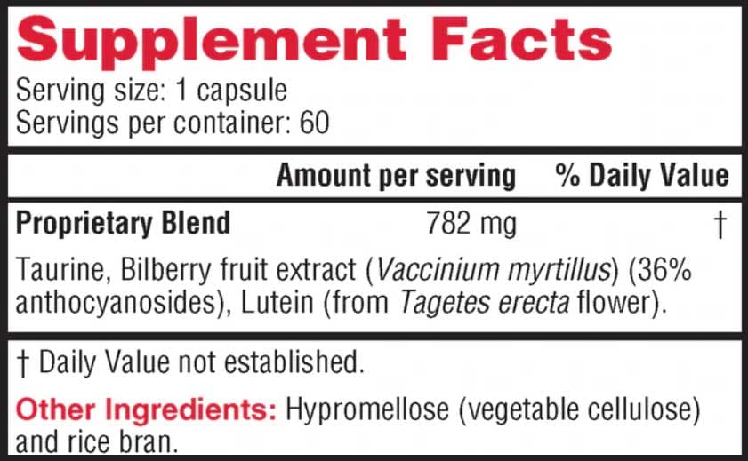 Health Concerns Bil Lutein Ingredients