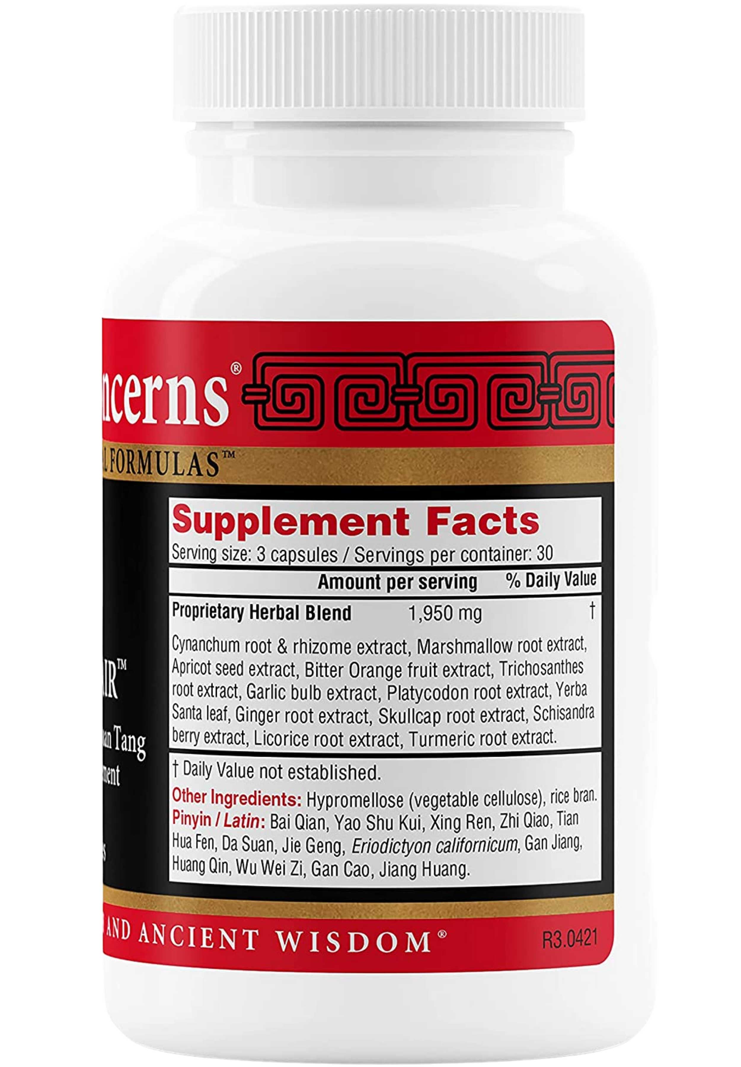 Health Concerns Clear Air Ingredients