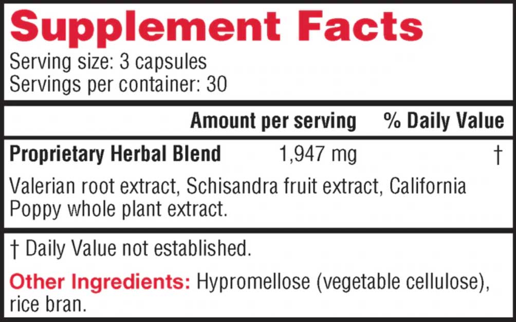 Health Concerns Schisandra Dreams Ingredients