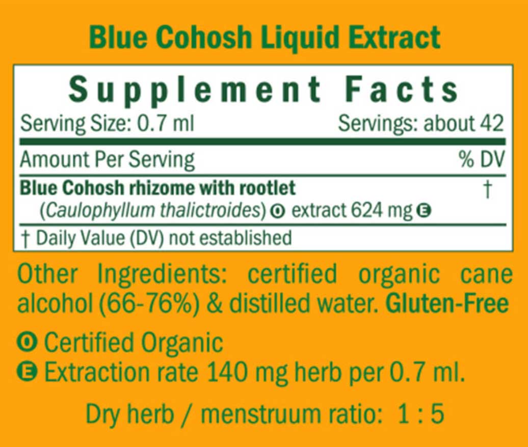 Herb Pharm Blue Cohosh Ingredients