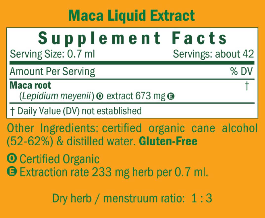 Herb Pharm Maca Ingredients