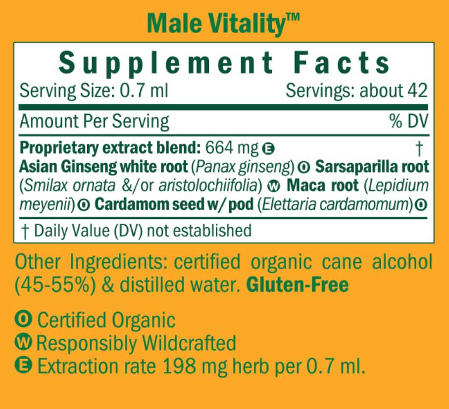 Herb Pharm Male Vitality Ingredients