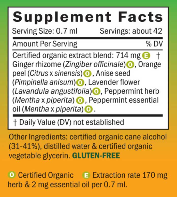 Herb Pharm Not Now Nausea Spray Herbs On The Go Ingredients